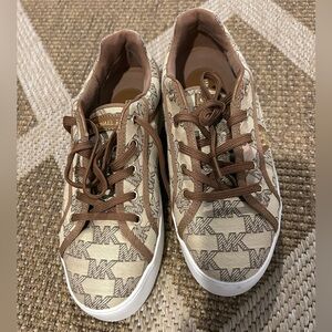 Michaels Women's Tan and Brown Patterned Sneakers